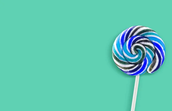 Colorful Lollipops Green Background — Stock Photo, Image
