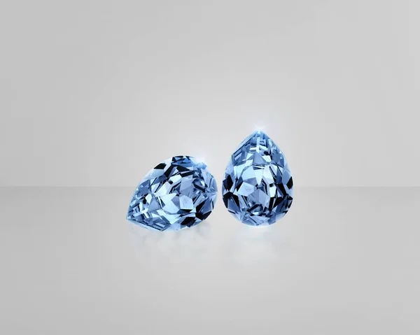 Diamante Corte Azul Para Jóias Design Moda — Fotografia de Stock