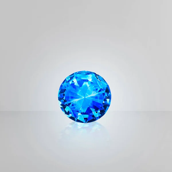 Diamante Corte Azul Para Jóias Design Moda — Fotografia de Stock