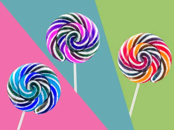 Colored Lollipops Bright Colored Background — Stock Photo, Image