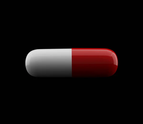 Gyógyszer Kapszula Fekete Alapon — Stock Fotó
