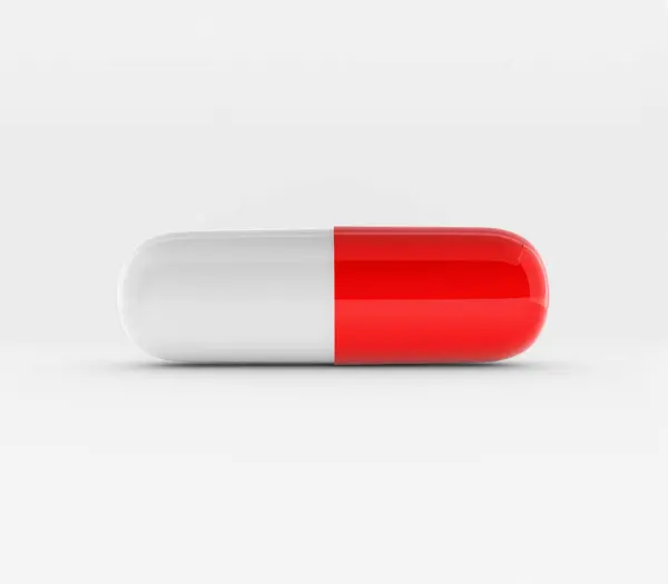 Gyógyszer Kapszula Fehér Alapon — Stock Fotó