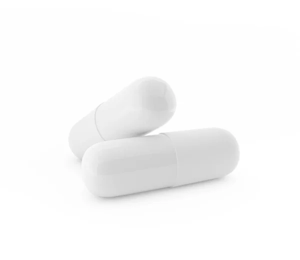 Medicine Capsules White Background — Stock Photo, Image