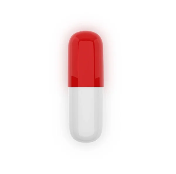 Top View Medicine Capsules White Background — Stock Photo, Image