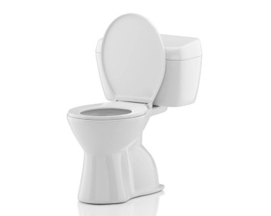 Tuvaletler beyaz arka planda.