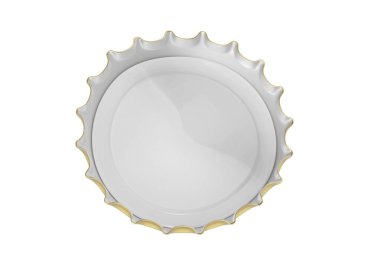 Beyaz arka plan üzerinde izole altın şişe kapağı