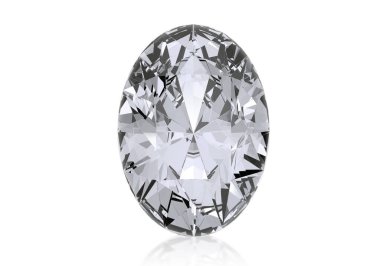 Beyaz arka planda yüksek kalitede elmas