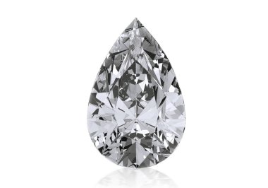 Beyaz arka planda yüksek kalitede elmas