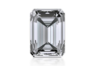 Beyaz arka planda yüksek kalitede elmas