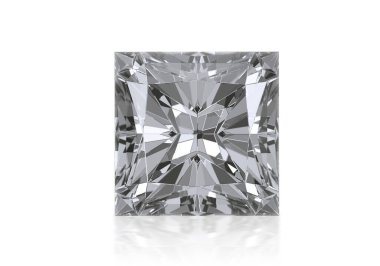 Beyaz arka planda yüksek kalitede elmas