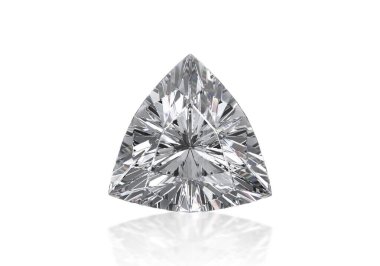 Beyaz arka planda yüksek kalitede elmas