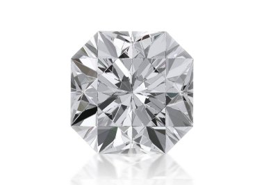 Beyaz arka planda yüksek kalitede elmas