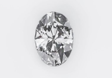 Beyaz arkaplanda yansıması olan elmas