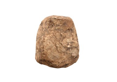 Kahverengi Taş Podyumu beyaz arkaplanda izole