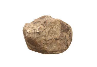 Kahverengi Taş Podyumu beyaz arkaplanda izole