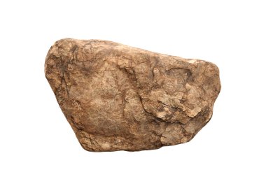 Kahverengi Taş Podyumu beyaz arkaplanda izole