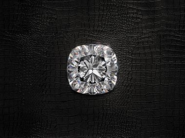 diamond on a black leather background