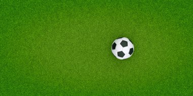 Top view. soccer ball on the grass clipart