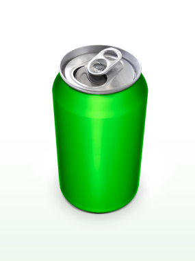 Alüminyum kutular. soda, limonata, meyve suyu, enerji içeceği maketleri, şeffaf arka plan