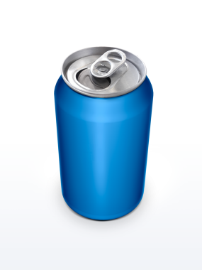 Alüminyum kutular. soda, limonata, meyve suyu, enerji içeceği maketleri, şeffaf arka plan