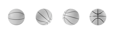 Beyaz basketbol topu. şeffaf arkaplan