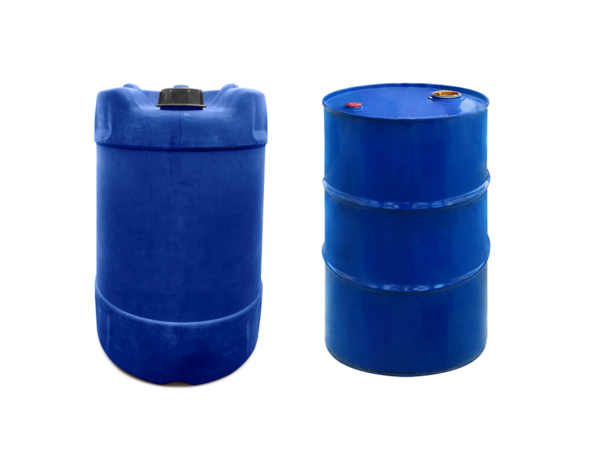 Eski mavi plastik galon, yağ mavisi fıçı. şeffaf arkaplan