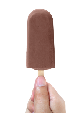 Dondurma tutan eller, şeffaf bir arka plan.