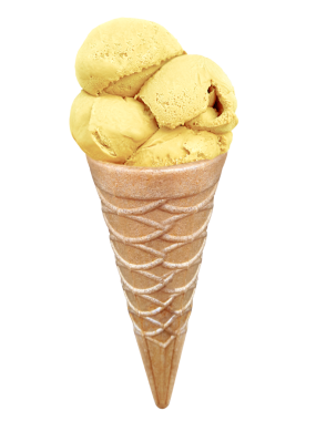 Konide vanilyalı dondurma, şeffaf arkaplan