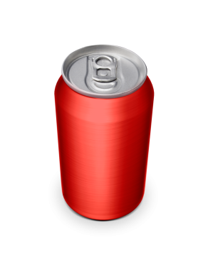 Alüminyum kutular. şeffaf arkaplan