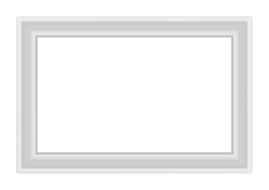Dikdörtgen 3D fotoğraf çerçevesi. şeffaf arkaplan