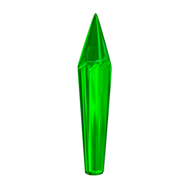 3 boyutlu çizim, zümrüt yeşili kristal beyaz zemin, mücevherler, doğal külçeler, gizemli aksesuarlar, şeffaf arkaplan