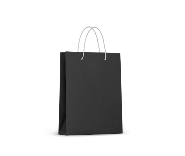 siyah kağıt çanta, şeffaf arkaplan