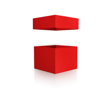 Kırmızı boş paket kutusu, şeffaf arkaplan