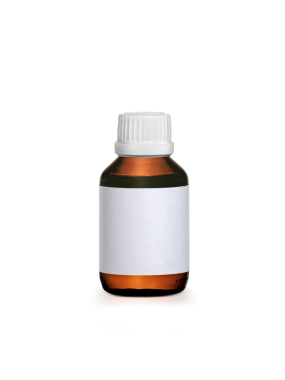 Etiketli kahverengi ilaç şişesi. şeffaf arkaplan