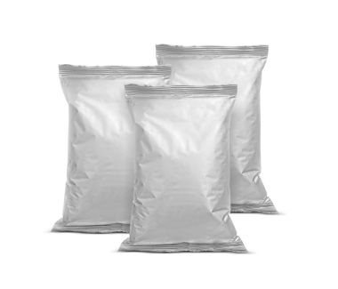 Foil yiyecek paketi modeli, tasarım için şablon, şeffaf arkaplan