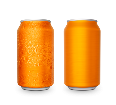 Turuncu alüminyum kutu, şeffaf arkaplan