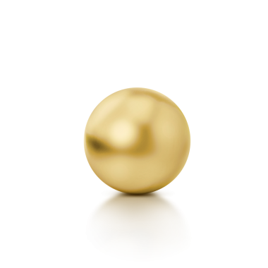 Parıltılı ve yansımalı gerçekçi krom top, şeffaf arkaplan