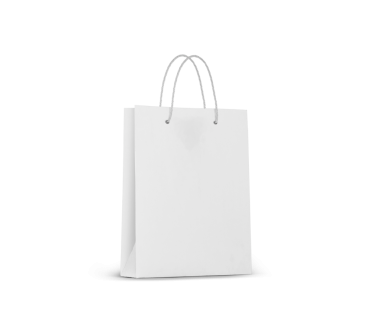 Beyaz kağıt çanta, şeffaf arkaplan