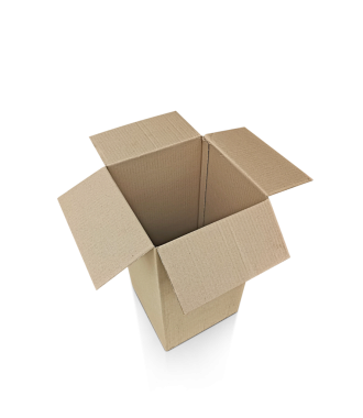 Karton kutu aç, şeffaf arkaplan