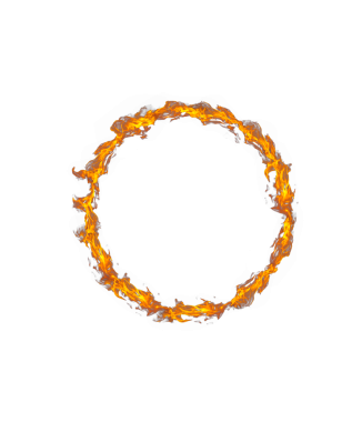 Ateş çemberi, şeffaf arkaplan