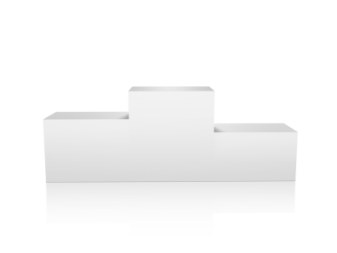 Beyaz kazananlar podyumu, şeffaf arkaplan