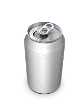 Tasarım ve şeffaf arkaplan için alüminyum kutular