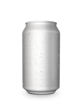 Tasarım ve şeffaf arkaplan için alüminyum kutular