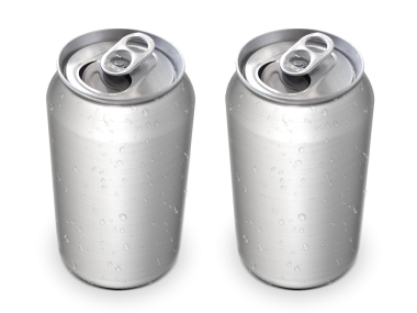 Tasarım ve şeffaf arkaplan için alüminyum kutular