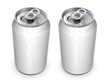 Tasarım ve şeffaf arkaplan için alüminyum kutular