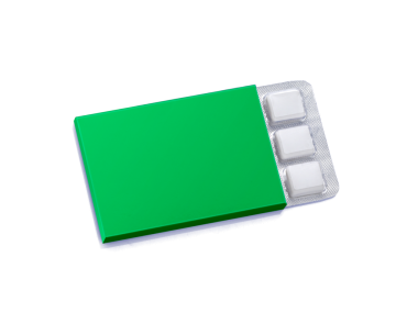 Çiklet paketi, şeffaf arkaplan