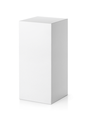 boş ambalaj beyaz karton kutu, şeffaf arkaplan