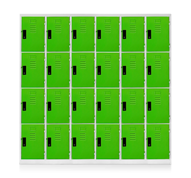 Spor salonundaki yeşil dolaplara yakın, şeffaf arka plan