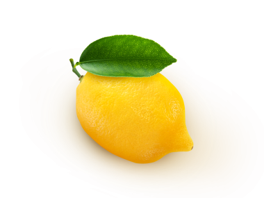 Taze limon meyvesi, şeffaf arkaplan