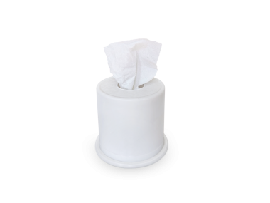 Doku sahibi, beyaz arkaplanda izole edilmiş